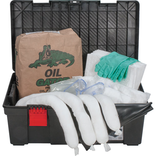 Spill Kits in Toolbox, Oil Only, Tray, 31 US gal. Absorbency - SEI261