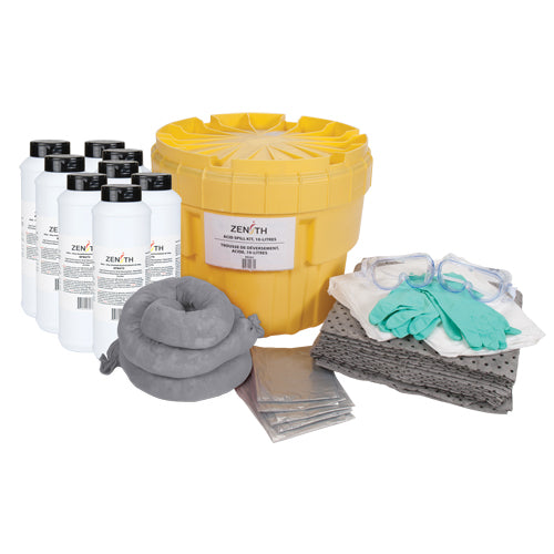 Trousse de lutte contre les déversements d'acides, Matières dangereuses, Overpack/Baril de récupération, Absorbance de 20 gal. US - SEI263