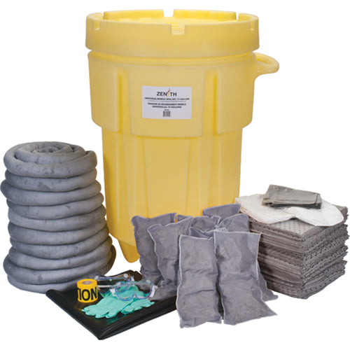 Trousse de lutte contre les déversements pour établi, Universel, Overpack/Baril de récupération, Absorbance de 95 gal. US - SEI495