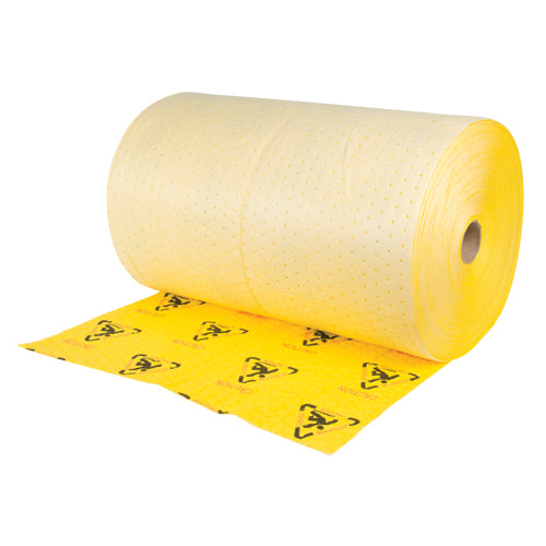 Rouleaux d'avertissement - absorbants haute visibilité, Lourd, 150' lo x 30" la, Absorption 57 gal. - SGC494
