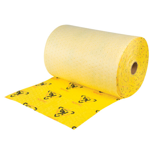 Rouleaux d'avertissement - absorbants haute visibilité, Lourd, 150' lo x 24" la, Absorption 37,6 gal. - SGC496