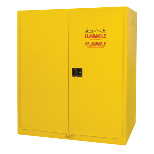 Armoire pour entreposage de barils à la verticale, Capacité de 110 gal. US, 2 barils, Jaune - SGC540