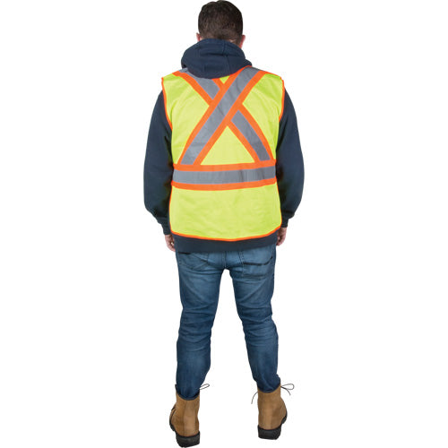 Veste d'arpenteur résistante aux flammes haute visibilité en polyester