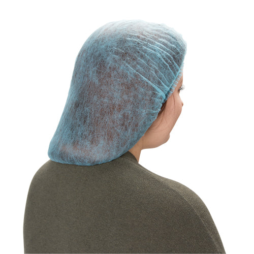 Bonnet bouffant plissé, Polypropylène, 24", Bleu - SGF189