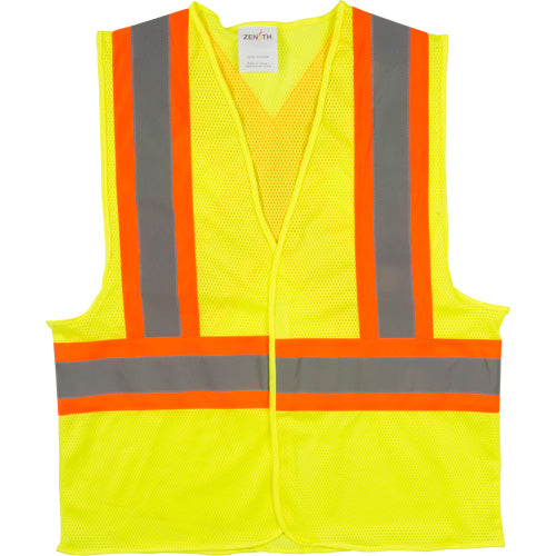 Veste de sécurité pour la circulation jaune lime haute visibilité en polyester