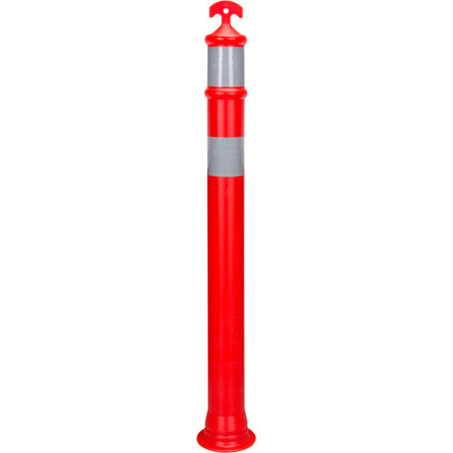 Poteau délinéateur à visibilité élevée à dessus en T, 42" h, Orange - SGJ238
