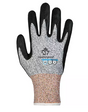 Gant de sécurité Superior Glove gris avec paume noire enduite pour une meilleure adhérence, niveau de protection contre les coupures A5, conçu pour les environnements industriels exigeants.