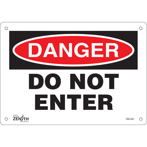 "Do Not Enter" sign, English, for indoor and outdoor safety signage