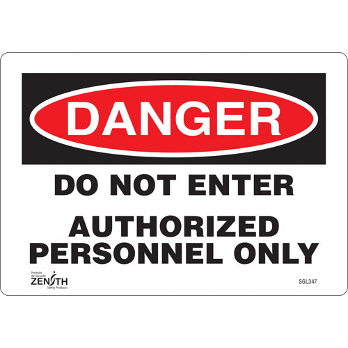 "Authorized Personnel Only" sign - Safety sign in various materials