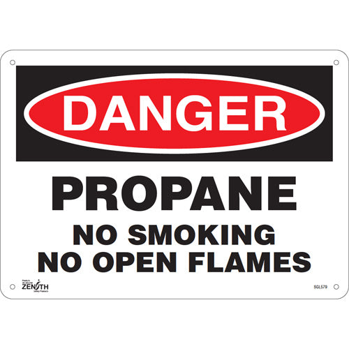 Enseignes de sécurité et d'avertissement «No Smoking» et «Danger Propane»
