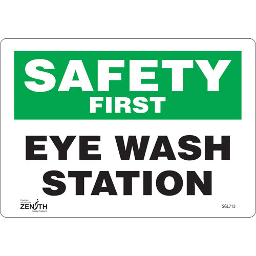 Enseigne «Eye Wash Station» - Anglais, panneau pour station de rinçage des yeux