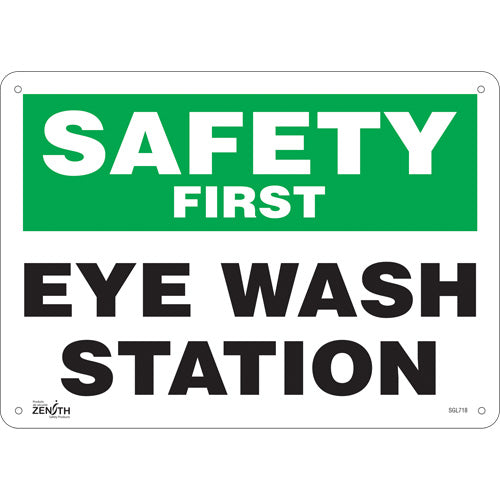 Enseigne «Eye Wash Station» - Anglais, panneau pour station de rinçage des yeux