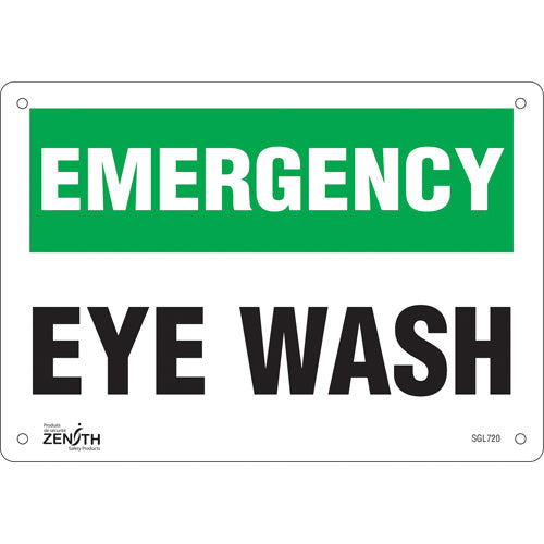 Enseigne «Eye Wash» en anglais — panneau de sécurité pour station de rinçage oculaire