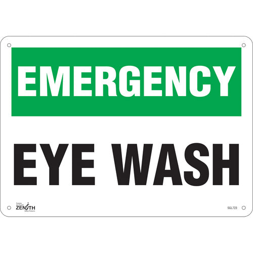 Enseigne «Eye Wash» en anglais — panneau de sécurité pour station de rinçage oculaire