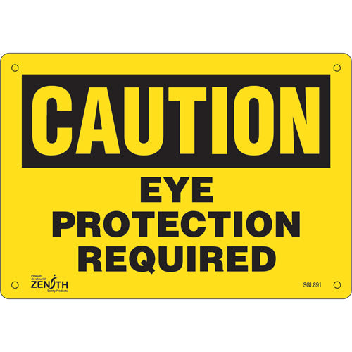 Enseigne «Eye Protection Required» — Panneau de sécurité en anglais, protection oculaire