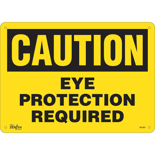 Enseigne «Eye Protection Required» — Panneau de sécurité en anglais, protection oculaire