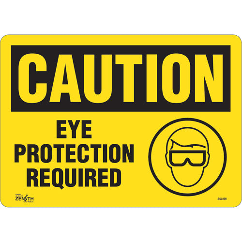 Enseigne «Eye Protection Required», Anglais avec pictogramme - Signalisation de sécurité
