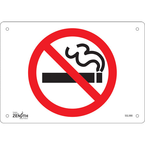 Enseigne «No Smoking» avec pictogramme - Panneau de sécurité anti-fumeur