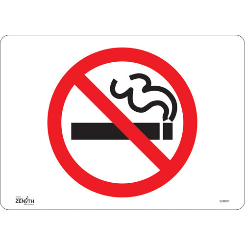 Enseigne «No Smoking» avec pictogramme - Panneau de sécurité anti-fumeur