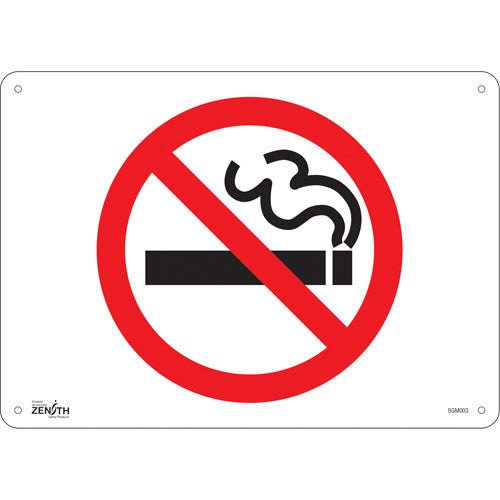Enseigne «No Smoking» avec pictogramme - Panneau de sécurité anti-fumeur