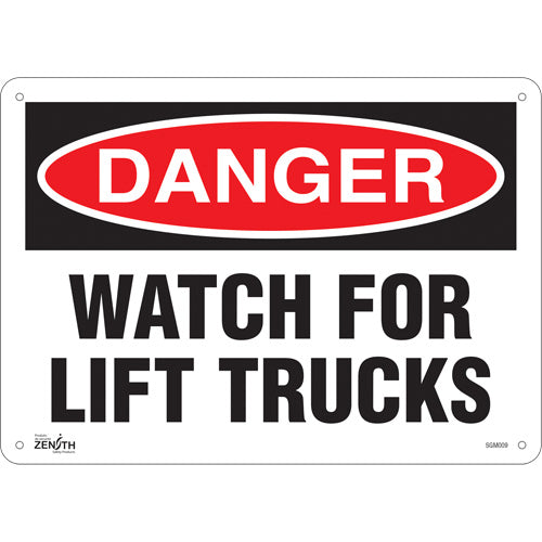 Enseigne «Watch For Lift Trucks» panneau de sécurité pour chariots élévateurs