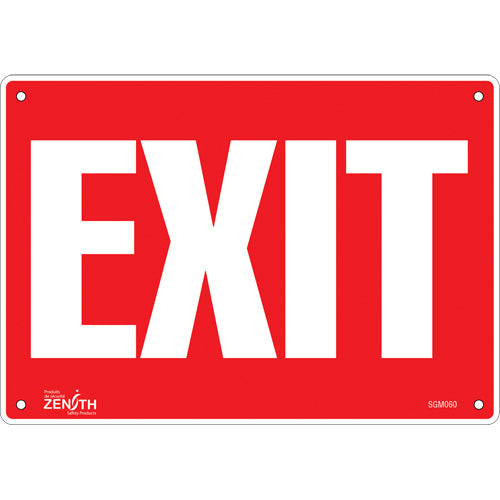 Enseigne «Exit», panneau de signalisation en Anglais pour sortie et urgence