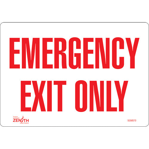 Enseigne «Emergency Exit» en anglais — disponible en plusieurs formats et matériaux