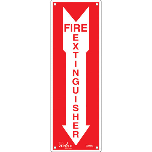 Enseigne «Fire Extinguisher» avec pictogramme pour signalisation de sécurité incendie
