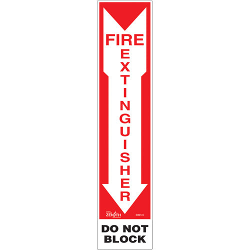 Enseigne «Fire Extinguisher - Do Not Block» pour signalisation et sécurité incendie
