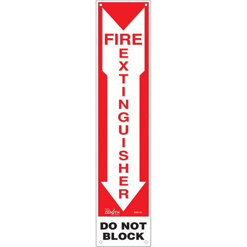 Enseigne «Fire Extinguisher - Do Not Block» pour signalisation et sécurité incendie