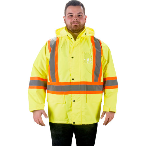 Imperméable RZ1000 en Polyester Haute Visibilité Jaune Lime pour Enfants et Adultes