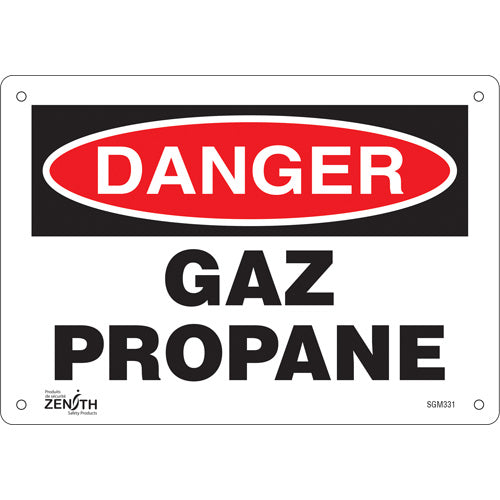 Enseigne «Gaz Propane», Français — Panneau de signalisation pour sécurité