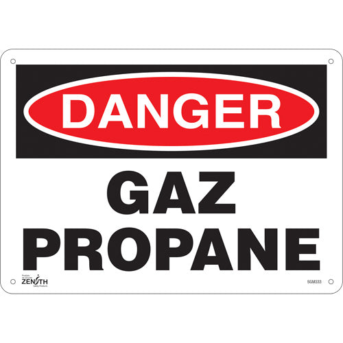 Enseigne «Gaz Propane», Français — Panneau de signalisation pour sécurité