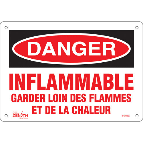 Enseigne de sécurité «Garder Loin Des Flammes» (Français) - Panneau d'avertissement