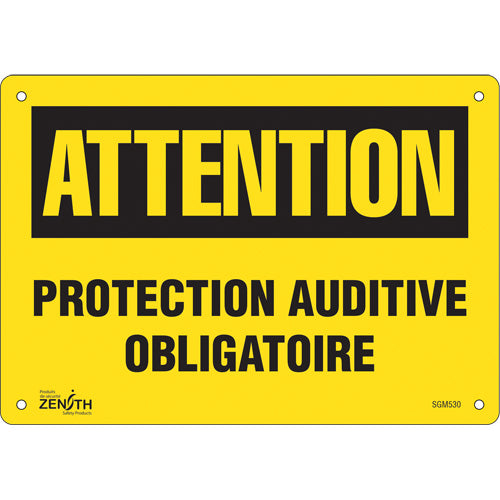 Enseigne de sécurité «Protection Auditive Obligatoire», panneau de signalisation en Français