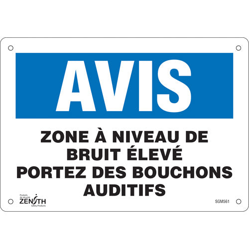 Enseigne «Portez Des Bouchons Auditifs» - Signalisation de sécurité en français