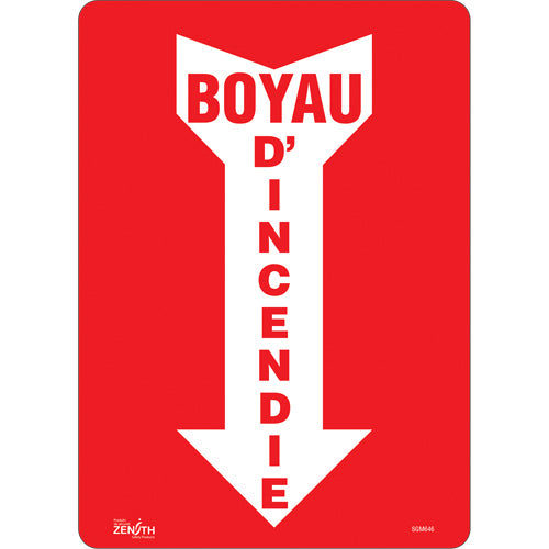 Enseigne flèche «Boyau D'Incendie» Français pictogramme - Signalisation incendie