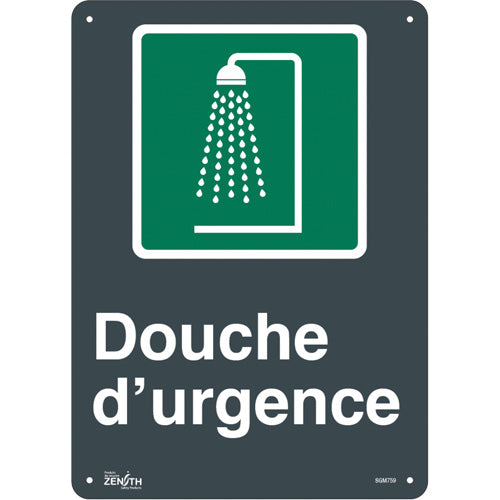 Enseigne «Douche D'Urgence» en Français avec pictogramme - Enseigne de sécurité
