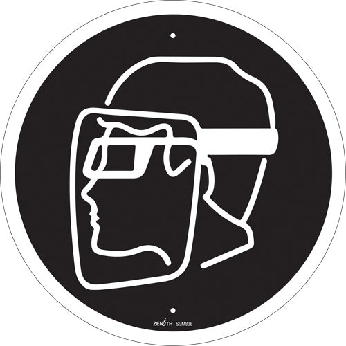 CSA Compliant Safety Sign - Face Protection Required (pictogram)