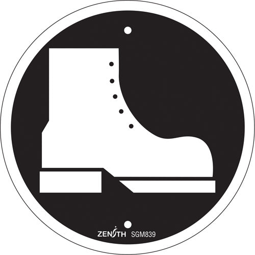 CSA Compliant Safety Sign - Foot Protection Required with Pictogram