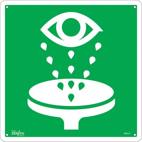 Enseigne de sécurité conforme à la CSA - Eye Wash, Pictogramme d'urgence