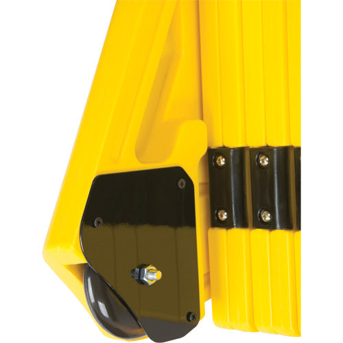 Barrière mobile portative, 40" h x 13' lo, Jaune - SGO660