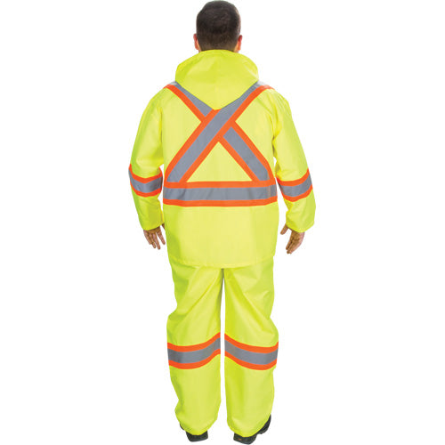 Vêtements imperméables RZ1000 en polyester haute visibilité jaune lime