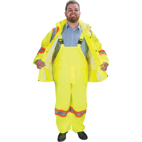 Vêtements imperméables RZ1000 en polyester haute visibilité jaune lime