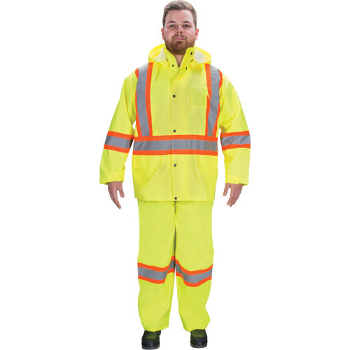 Vêtements imperméables RZ1000 en polyester haute visibilité jaune lime