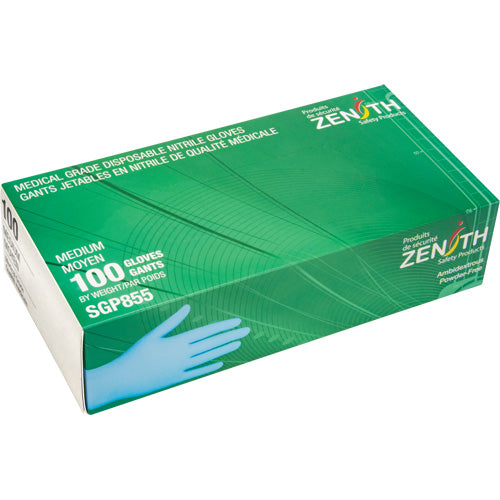 3.5 mil Nitrile Powder-Free Puncture Resistant Medical Grade Disposable Gloves, Class 2