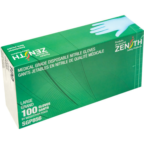 3.5 mil Nitrile Powder-Free Puncture Resistant Medical Grade Disposable Gloves, Class 2