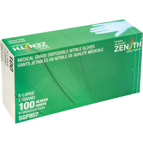 3.5 mil Nitrile Powder-Free Puncture Resistant Medical Grade Disposable Gloves, Class 2