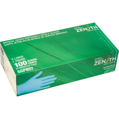 3.5 mil Nitrile Powder-Free Puncture Resistant Medical Grade Disposable Gloves, Class 2