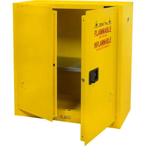 Armoire pour produits inflammables, 30 gal., 2 Porte(s), 43" La x 44" h x 18" p - SGU465